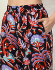 Green Printed Pure Cotton Shirt With Trousers Co-Ords
