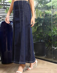 A-Line Maxi Skirt blue - CINK