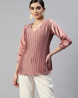 V-Neck Accordion Pleats Top