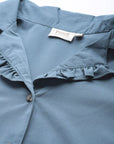 CINK Women Blue Regular Fit Casual Buttoned Top