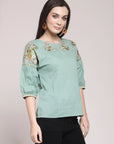 Olive Green A-Line Top