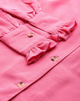 CINK Women Pink Regular Fit Casual Buttoned Top