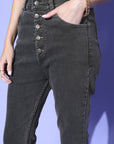 Women Beautiful Charcoal Regular Fit Cropped Jeans