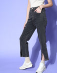 Women Charcoal Regular Fit Jeans