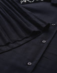 Navy Blue Buttoned Top Style Top