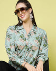 Floral Printed Casual Buttoned Top