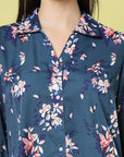 Floral Printed Regular Fit Casual Buttoned Top