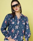 Floral Printed Regular Fit Casual Buttoned Top
