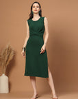 Women Sheath Midi Sleeveless Dress