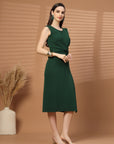 Women Sheath Midi Sleeveless Dress