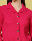 Spread Collar Regular Fit Casual Buttoned Top