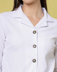 Spread Collar Regular Fit Casual Buttoned Top
