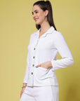 Spread Collar Regular Fit Casual Buttoned Top