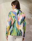 Women Opaque Printed Casual Cotton Buttoned Top