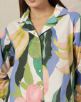 Women Opaque Printed Casual Cotton Buttoned Top