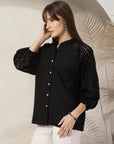 Women Opaque Casual Buttoned Top
