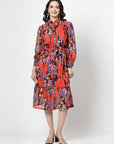 Print Fit & Flare Dress