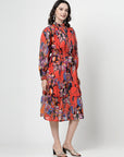 Print Fit & Flare Dress
