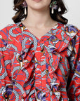 Print Shirt Style Top