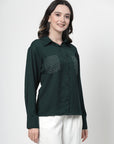 Women Opaque Casual Buttoned Top