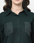 Women Opaque Casual Buttoned Top