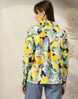 Women Floral Opaque Printed Casual Cotton Buttoned Top