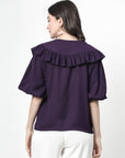 Women Opaque Checked Casual Buttoned Top