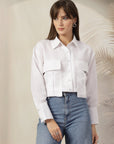 Women Opaque Casual Cotton Buttoned Top