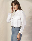 Women Opaque Casual Cotton Buttoned Top