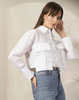 Women Opaque Casual Cotton Buttoned Top