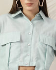 Women Opaque Casual Cotton Buttoned Top