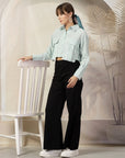 Women Opaque Casual Cotton Buttoned Top