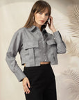 Women Opaque Casual Cotton Buttoned Top