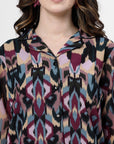 Women Opaque Printed Casual Buttoned Top