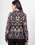 Women Opaque Printed Casual Buttoned Top