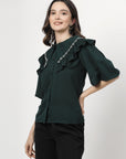 Women Opaque Casual Buttoned Top