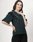 Women Opaque Casual Buttoned Top