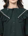 Women Opaque Casual Buttoned Top