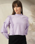 Flared Sleeve Cotton Top