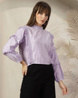 Flared Sleeve Cotton Top
