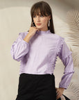 Flared Sleeve Cotton Top