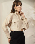 Women Opaque Casual Cotton Buttoned Top
