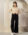 Women Opaque Casual Cotton Buttoned Top