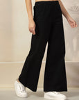 Women Regular Fit Mid-Rise Parallel Cotton Trousers