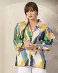 Women Opaque Printed Casual Cotton Buttoned Top