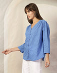 Geometric Print Cotton Top