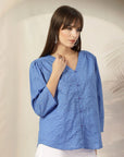 Geometric Print Cotton Top