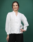 Women Opaque Casual Buttoned Top