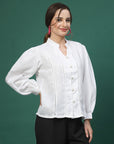 Women Opaque Casual Buttoned Top