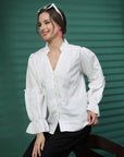 Women Opaque Casual Buttoned Top